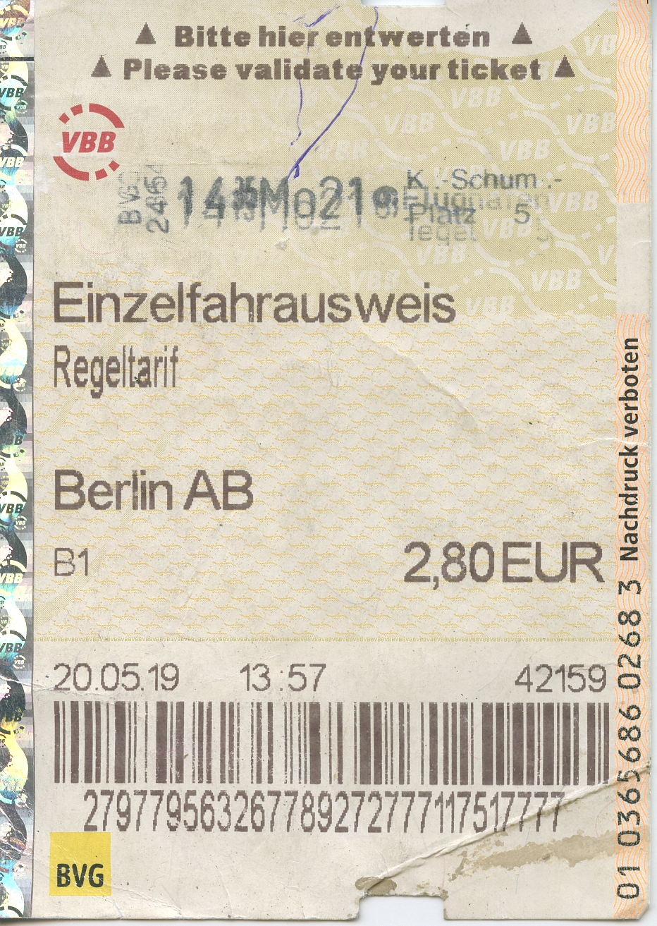 Berlin Subway Ticket